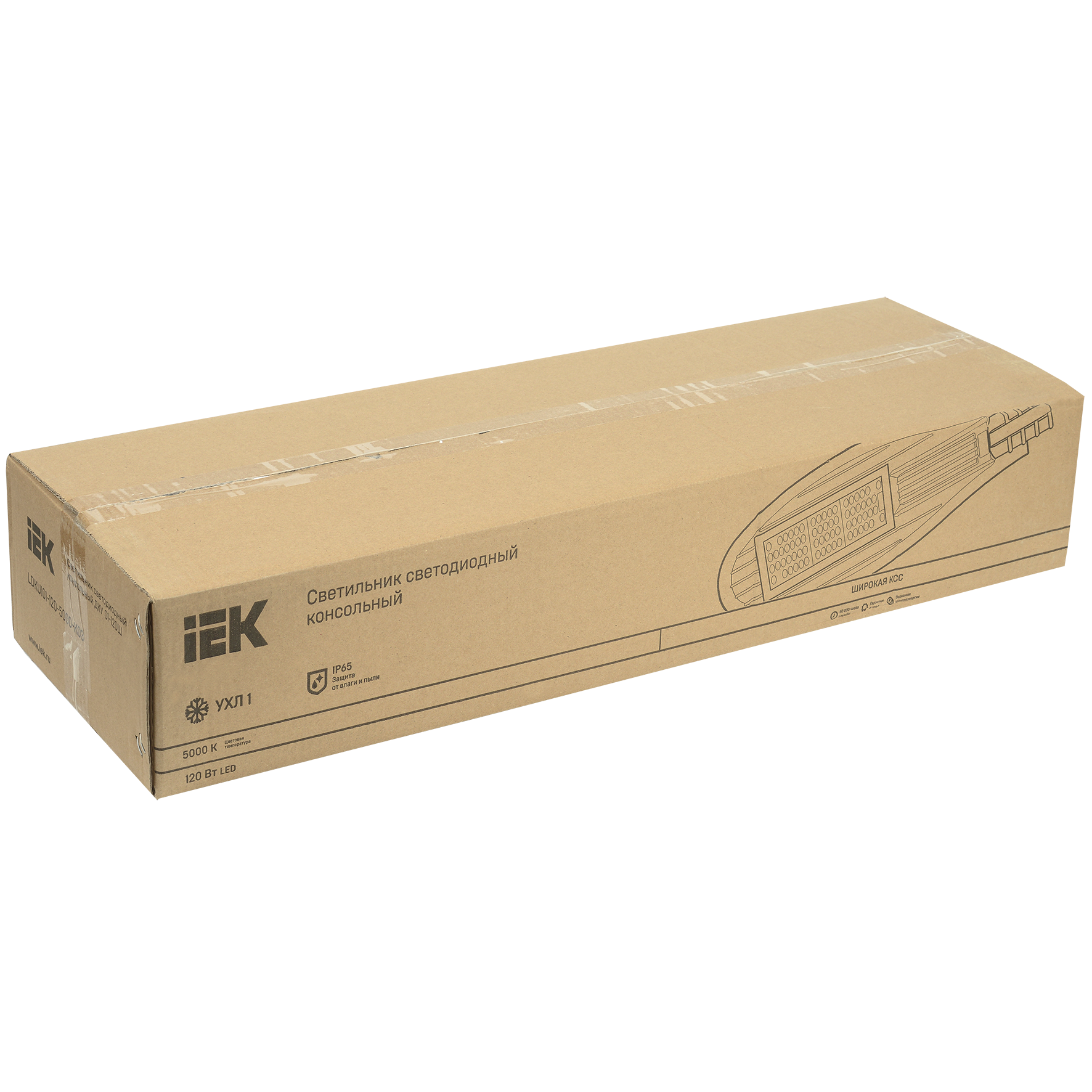 Светильник светодиодный ДКУ 01-120Ш 5000К IP65 серый IEK