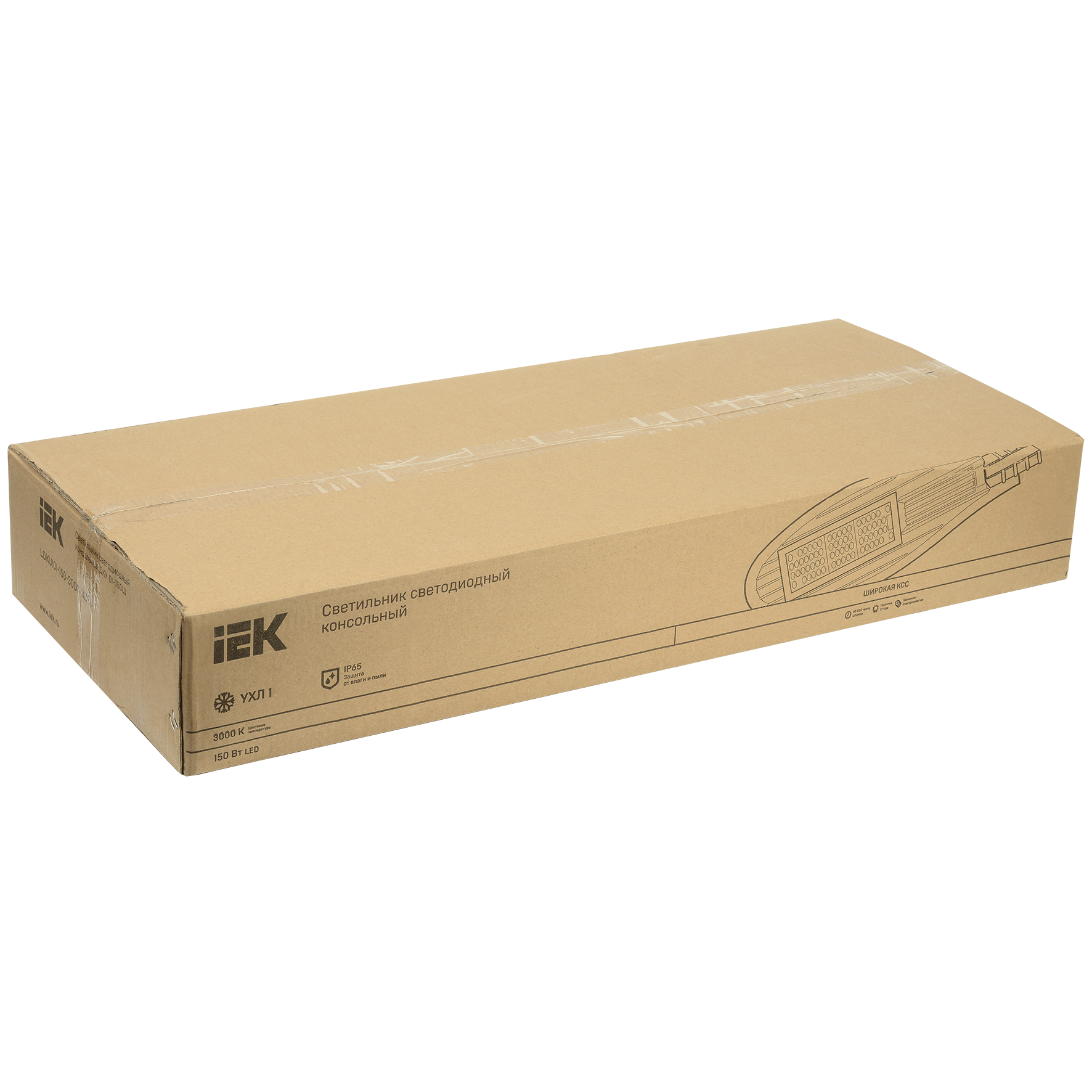 Светильник светодиодный ДКУ 01-150Ш 3000К IP65 серый IEK