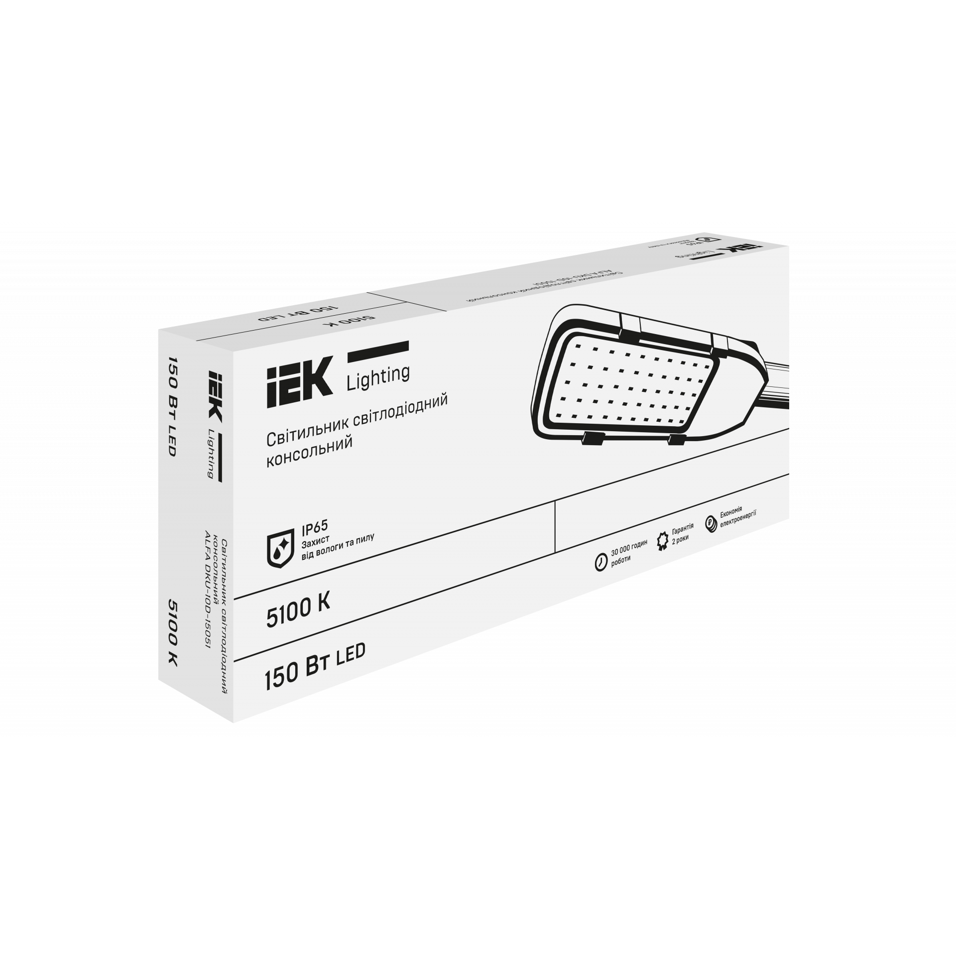 Светильник светодиодный консольный ALFA DKU-10D-10051 100Вт 5100К IP65 серый UA IEK