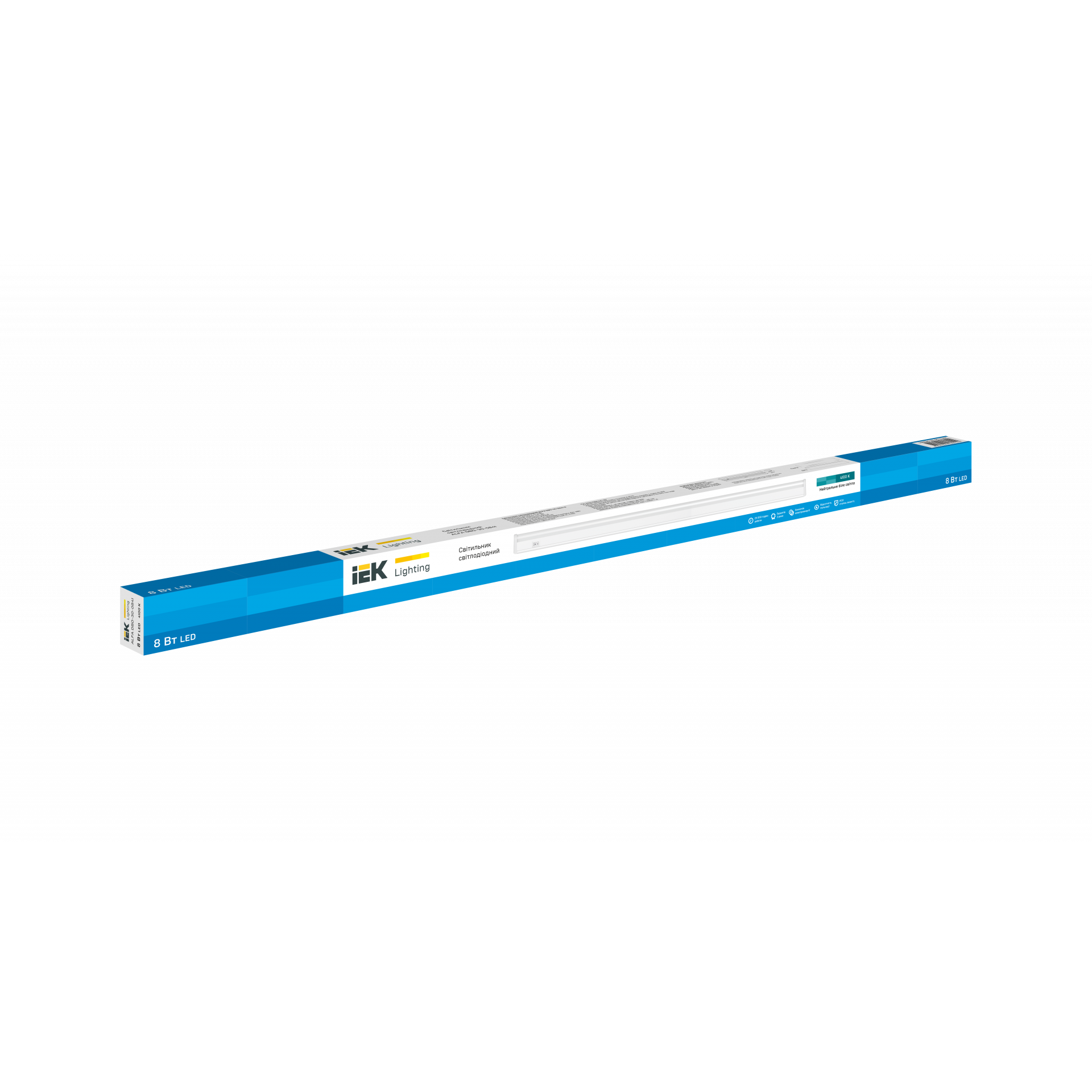 Светильник светодиодный линейный ALFA DBO-30-0841 8Вт 4100К IP20 572мм UA IEK Светильник светодиодный линейный ALFA DBO-30-0841 8Вт 4100К IP20 572мм UA IEK