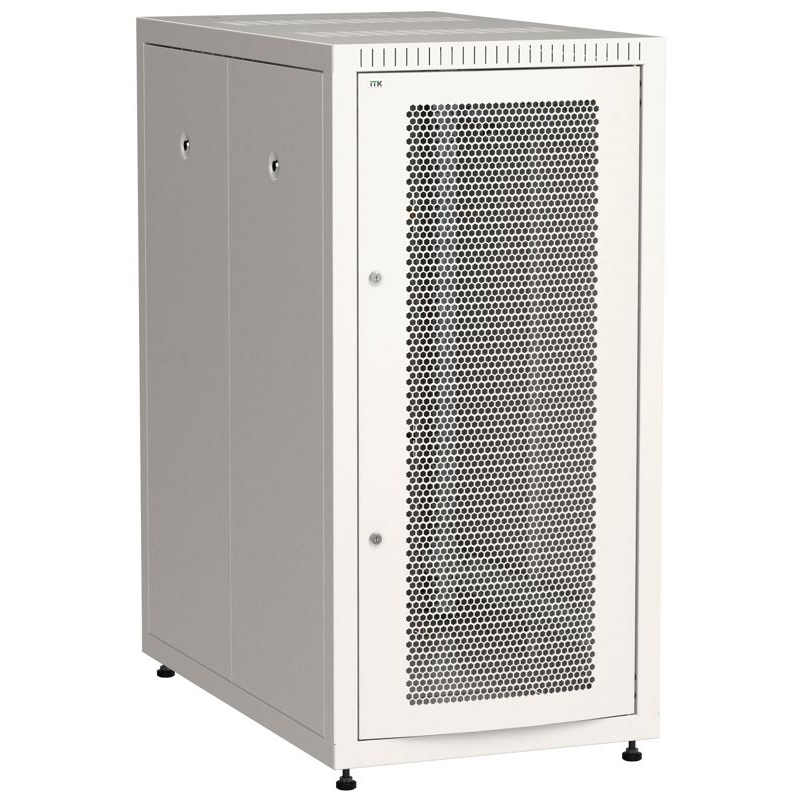 ITK LINEA E Шкаф напольный сетевой 19 24U 600х1000мм перфорированная передняя дверь задняя металлическая серый