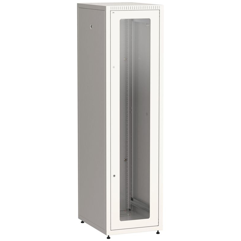 ITK LINEA E Шкаф напольный сетевой 19 47U 600х800мм стеклянная передняя дверь задняя металлическая серый