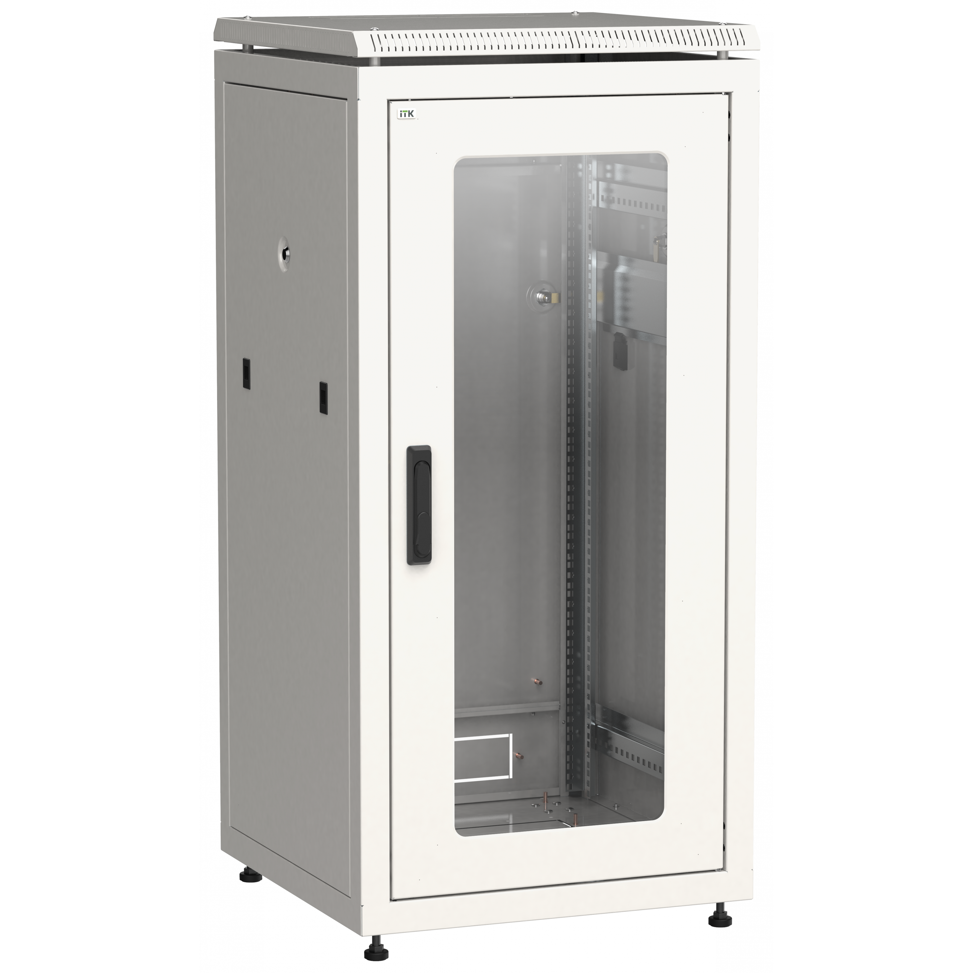 ITK Шкаф сетевой 19" LINEA N 18U 600х600 мм стеклянная передняя дверь серый