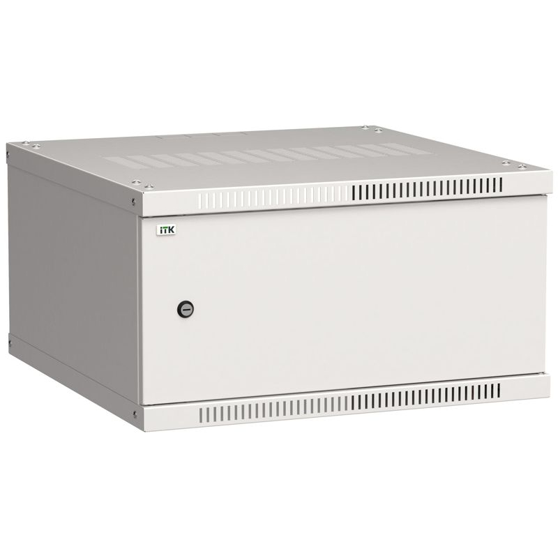 ITK Шкаф настенный LINEA WE 6U 600х600мм дверь металл серый