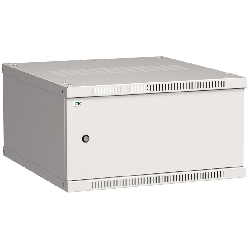 ITK Шкаф настенный LINEA WE 6U 600х650мм дверь металл серый