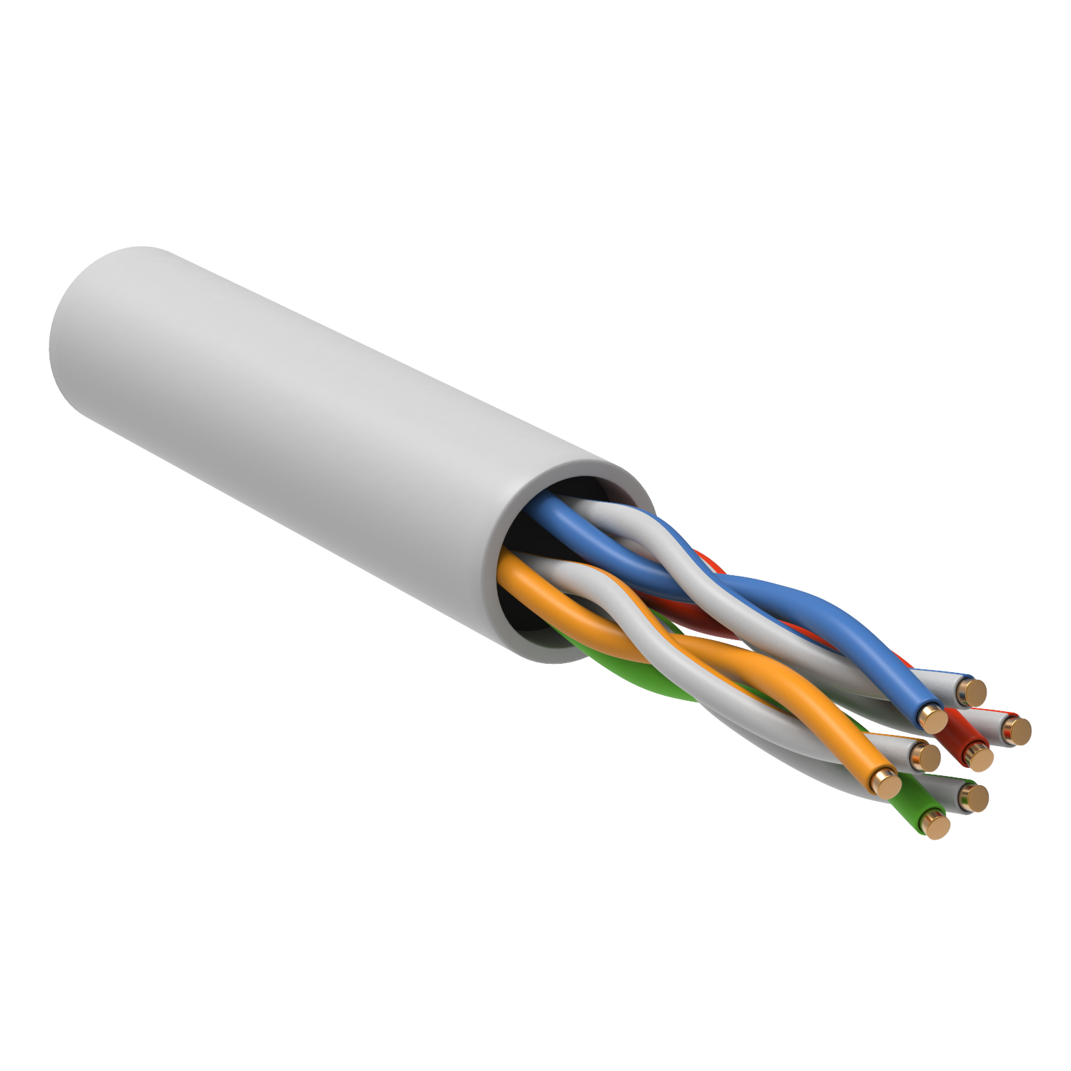 ITK Кабель связи витая пара U/UTP, кат.5E 4x2х24AWG solid, LSZH, 305м, белый