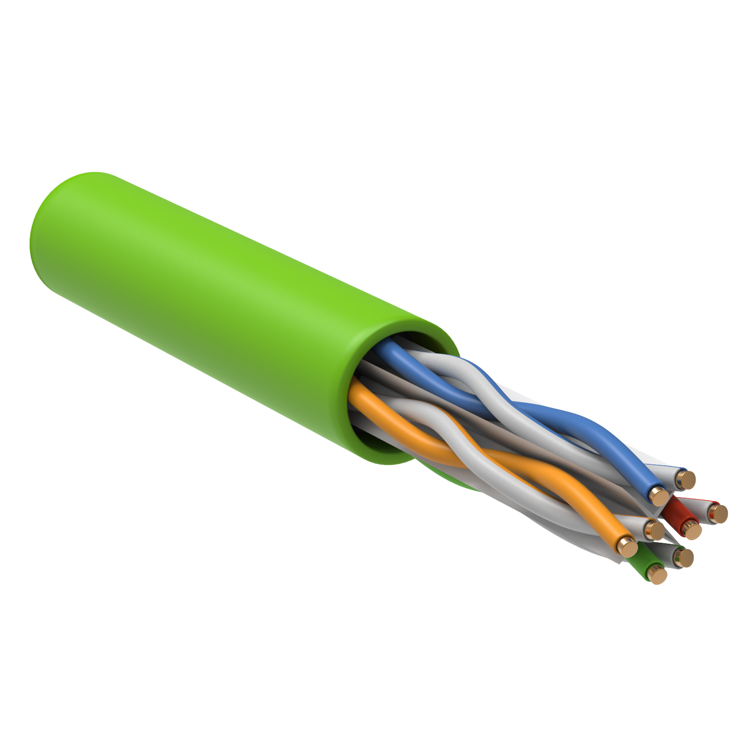 ITK Кабель связи витая пара U/UTP, кат.6 4x2х23AWG solid, LSZH, 305м, зеленый