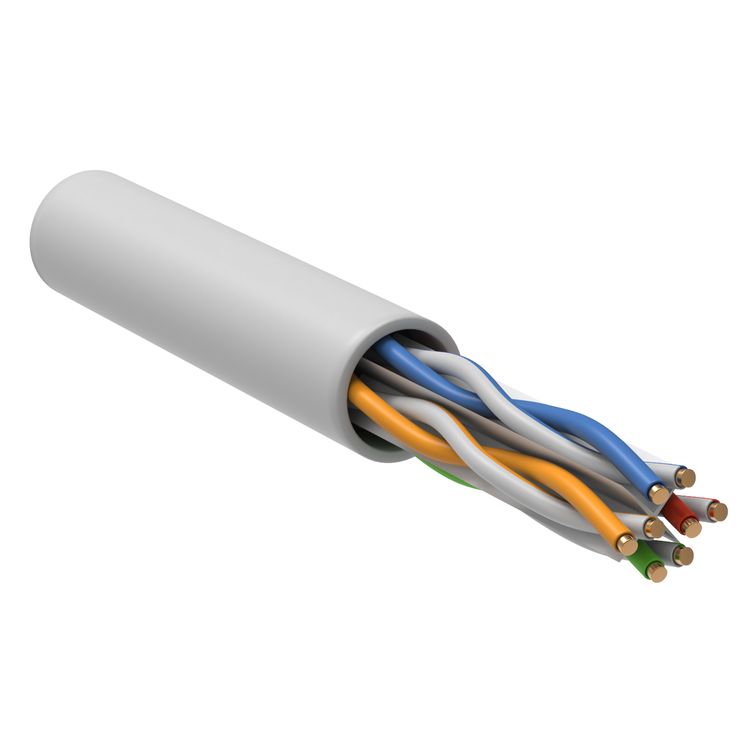 ITK Каб. в. п. U/UTP кат. 6 4х2х23AWG solid LSZH 305м бел.