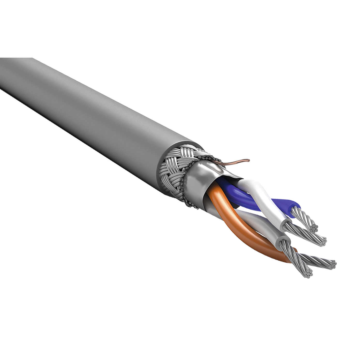 ITK Кабель RS-485 2х2х0,6 нг(А)-LS серый (200м)