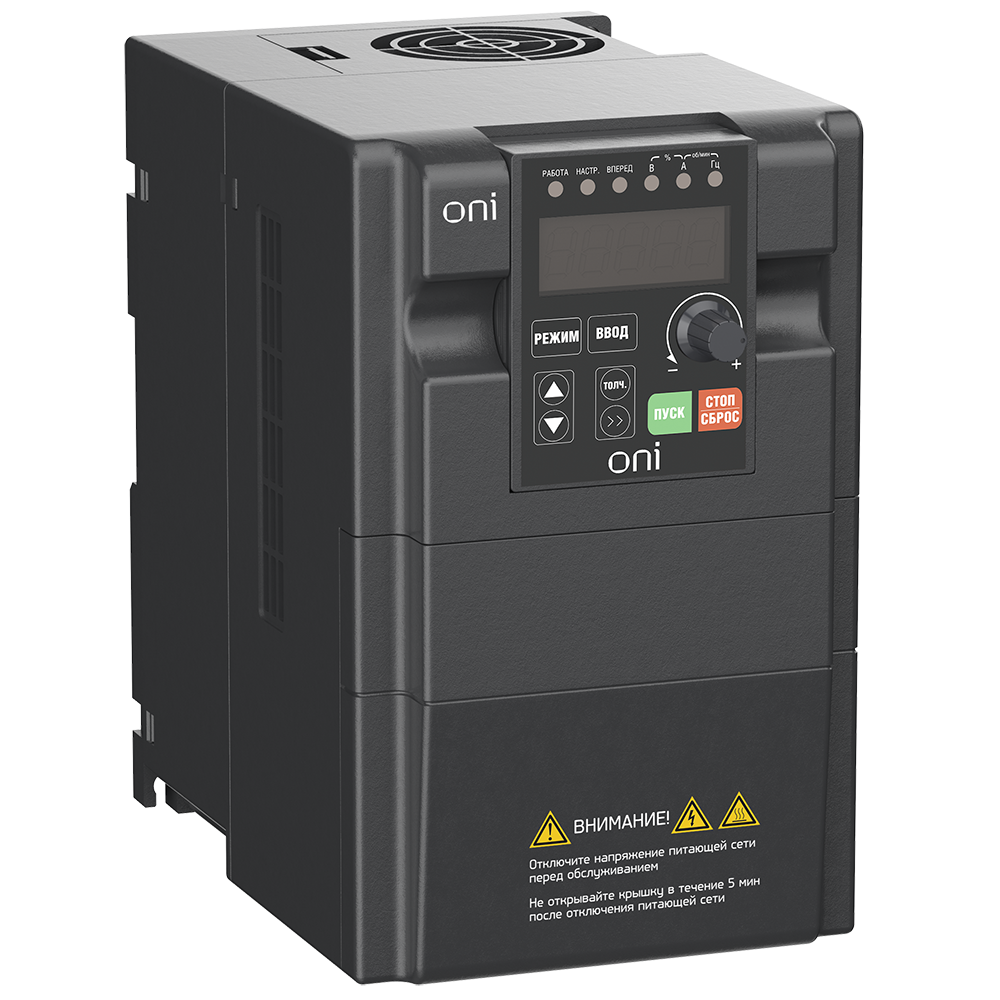 Преобразователь частоты A150 220В 1Ф 2,2кВт 10А ONI