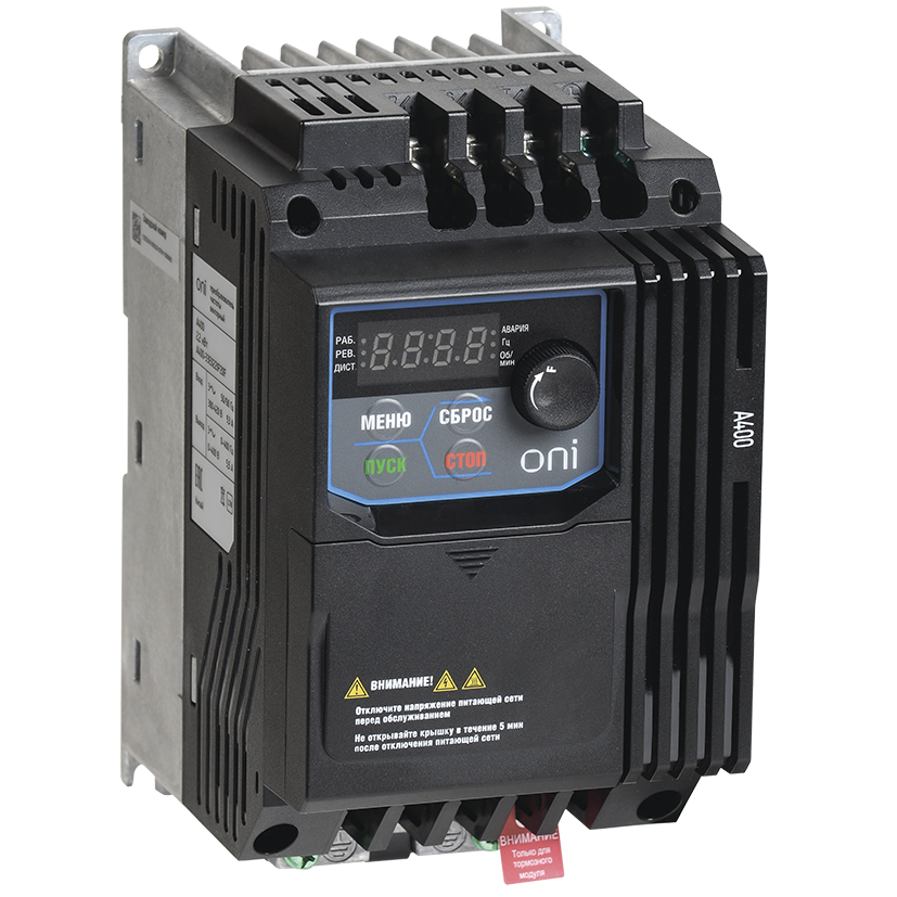 Преобразователь частоты A400 220В 3Ф 2,2кВт 11А серии ONI