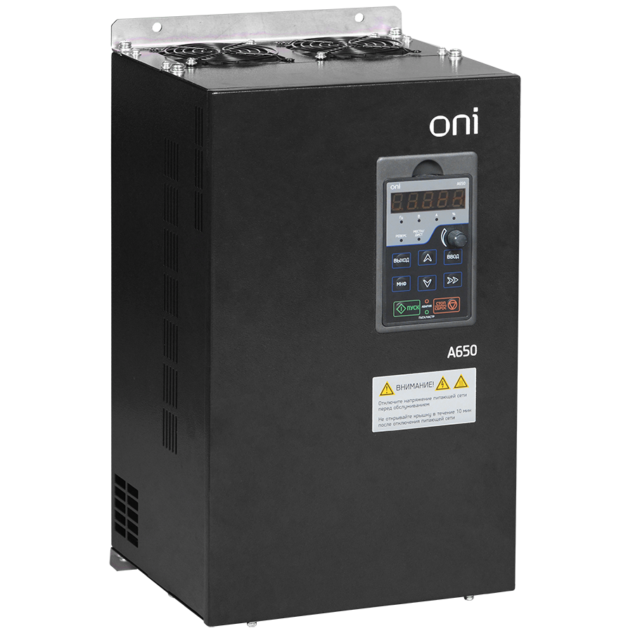 Преобразователь частоты A650 380В 3Ф 55kW 112А со встроенным тормозным модулем ONI
