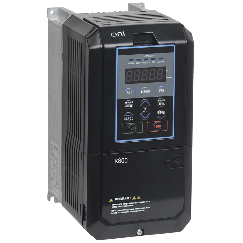 Преобразователь частоты K800 380В 3Ф 3,7-5,5кВт 9-11А серии ONI