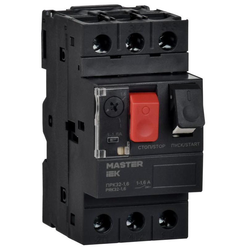 Пускатель ПРК32-1,6 In=1,6A Ir=1-1,6A Ue 660В IEK