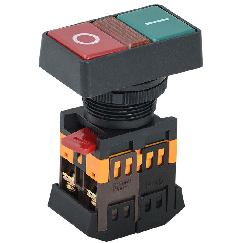 Кнопка РPВВ-30N I-O d=30мм неон/240В 1з+1р IEK