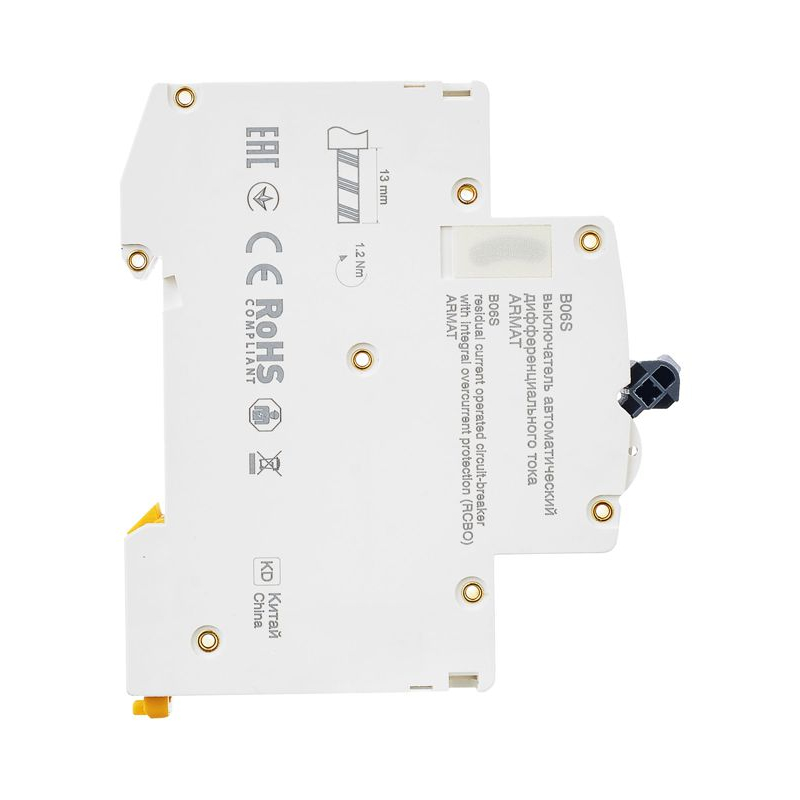 ARMAT Автоматический выключатель дифференциального тока B06S 1P+NP C16 30мА тип AC (18мм) IEK