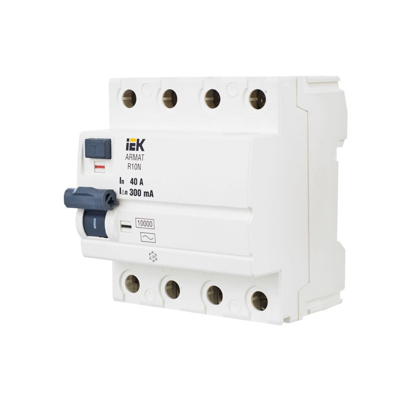 ARMAT Выключатель дифференциального тока R10N 4P 40А 300мА тип AC IEK