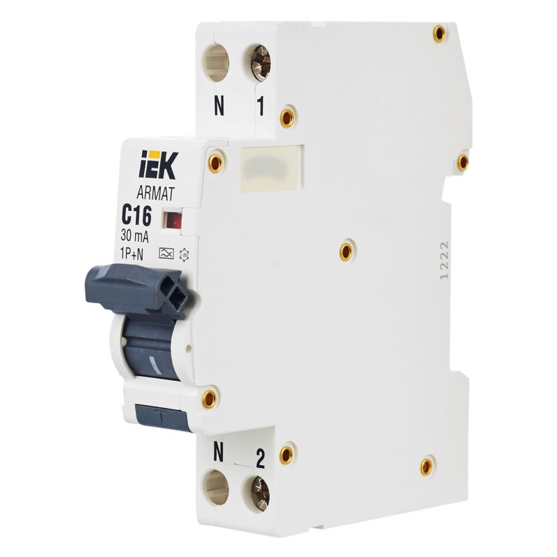 ARMAT Автоматический выключатель дифференциального тока B06S 1P+NP C16 30мА тип A (18мм) IEK