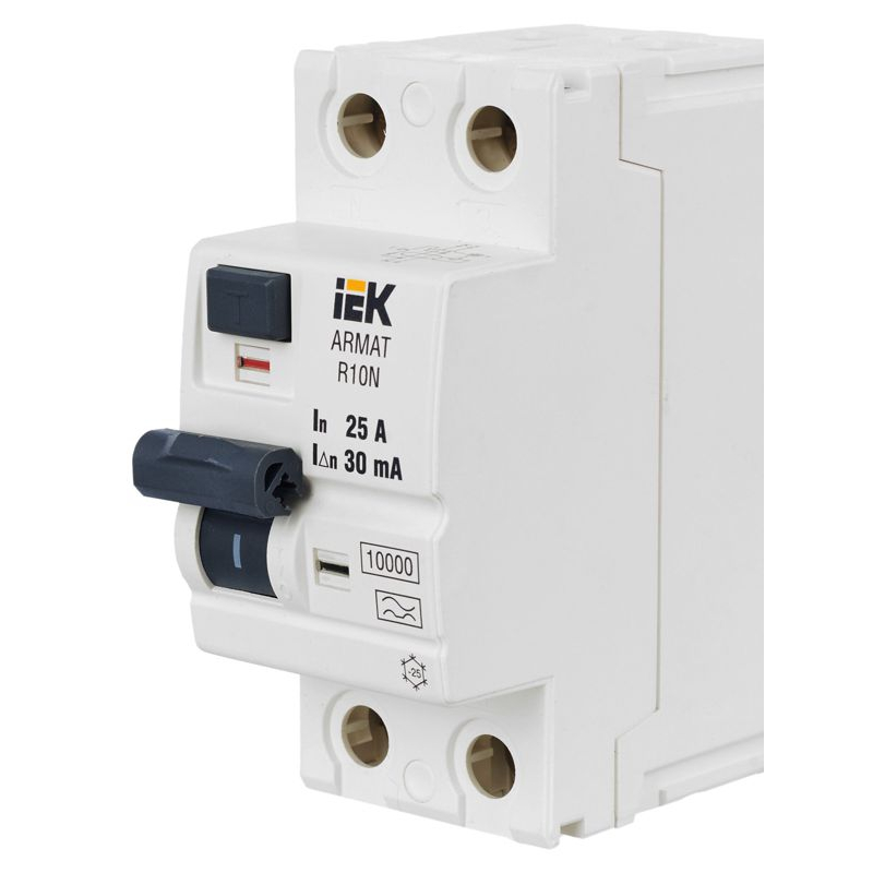 ARMAT Выключатель дифференциального тока R10N 2P 25А 30мА тип A IEK