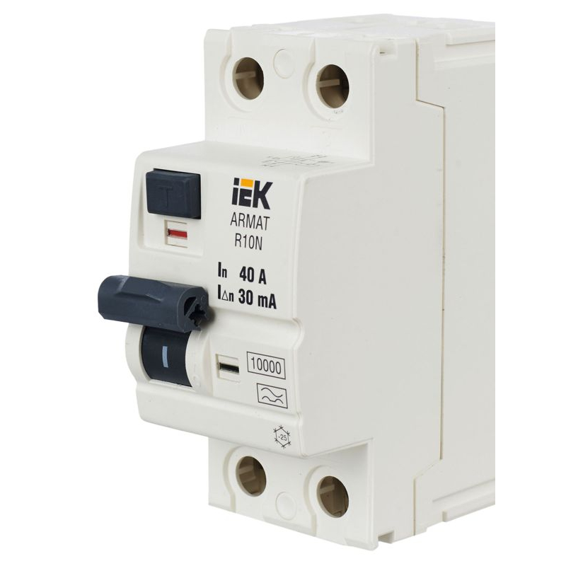 ARMAT Выключатель дифференциального тока R10N 2P 40А 30мА тип A IEK