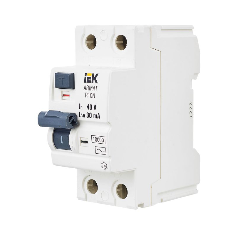 ARMAT Выключатель дифференциального тока R10N 2P 40А 30мА тип AC IEK