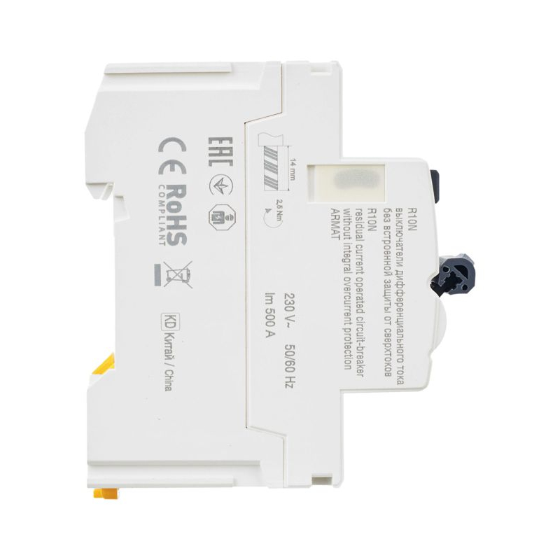 ARMAT Выключатель дифференциального тока R10N 2P 25А 30мА тип AC IEK