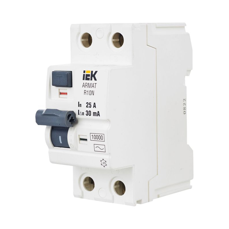 ARMAT Выключатель дифференциального тока R10N 2P 25А 30мА тип AC IEK