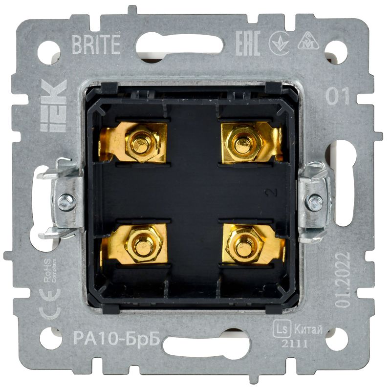 BRITE Аудиорозетка 4-местная РА10-БрБ белый IEK
