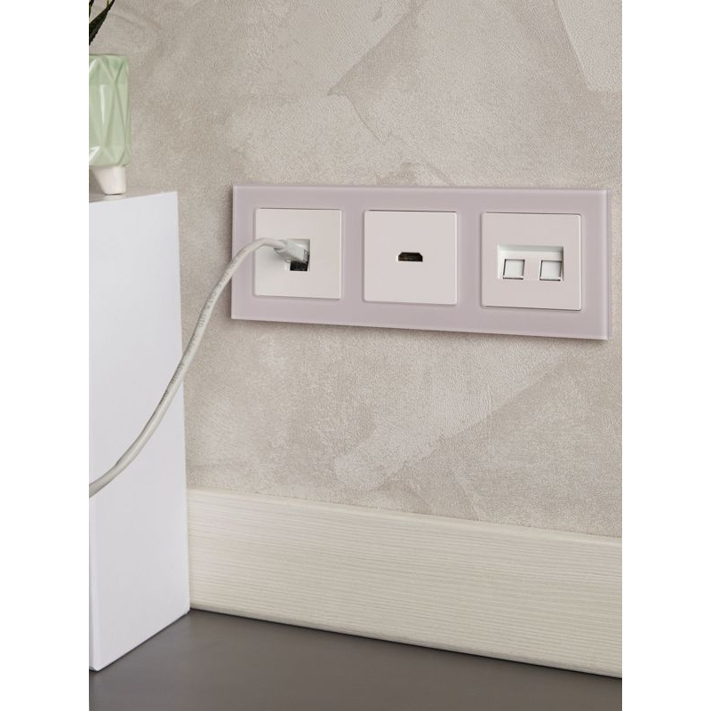 BRITE Розетка HDMI РHDMI-0-БрЖ жемчуг IEK