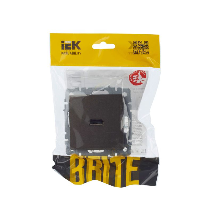 BRITE Розетка HDMI РHDMI-0-БрТБ темная бронза IEK