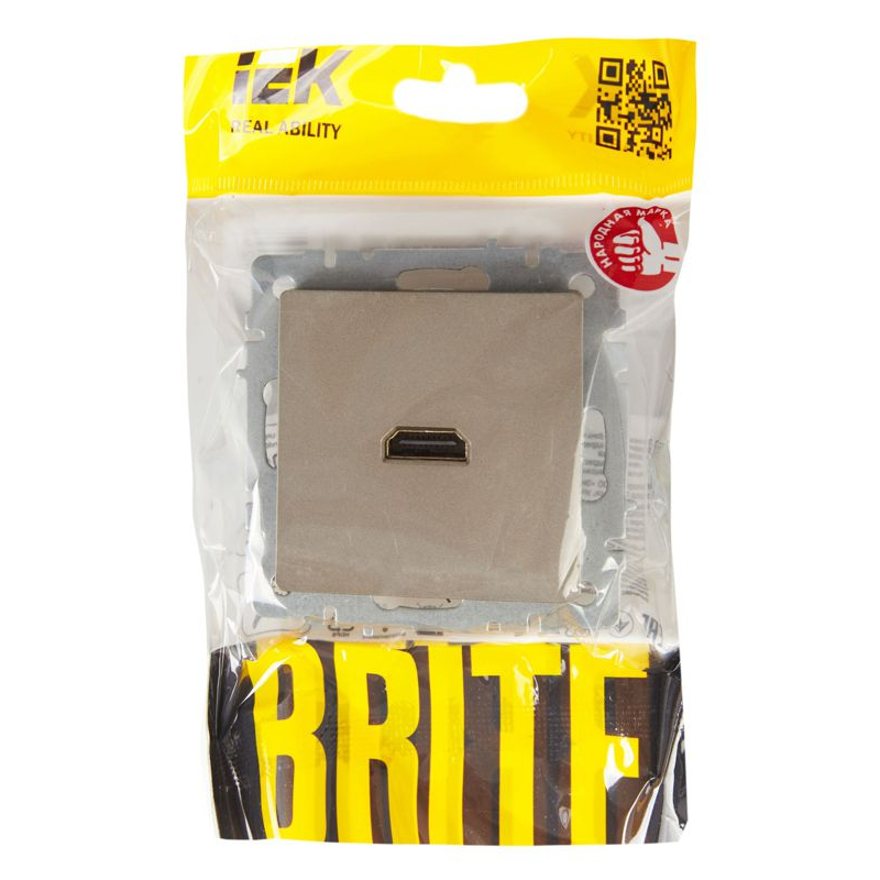 BRITE Розетка HDMI РHDMI-0-БрШ шампань IEK