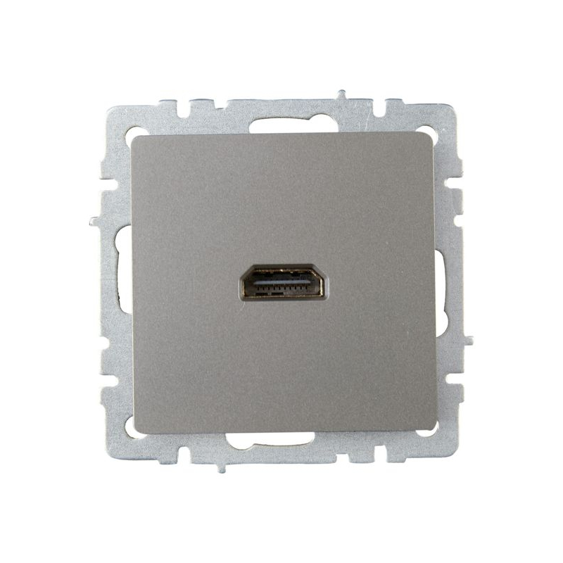BRITE Розетка HDMI РHDMI-0-БрС сталь IEK