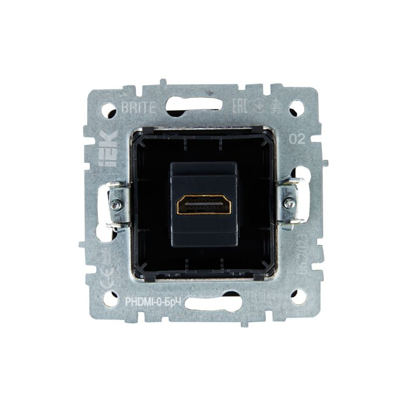 BRITE Розетка HDMI РHDMI-0-БрЧ черный IEK
