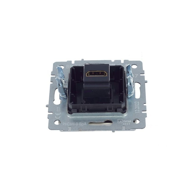 BRITE Розетка HDMI РHDMI-0-БрА алюминий IEK