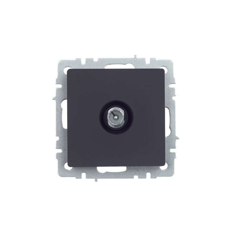 BRITE Розетка TV проходная РТВ10-0-БрГ графит IEK