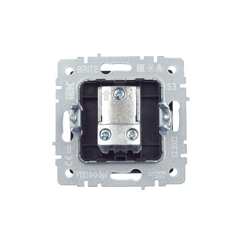 BRITE Розетка TV проходная РТВ10-0-БрГ графит IEK