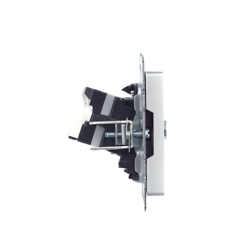 BRITE Розетка двойная TV+RJ45 кат.5E РТВ/РК12-БрА алюминий IEK