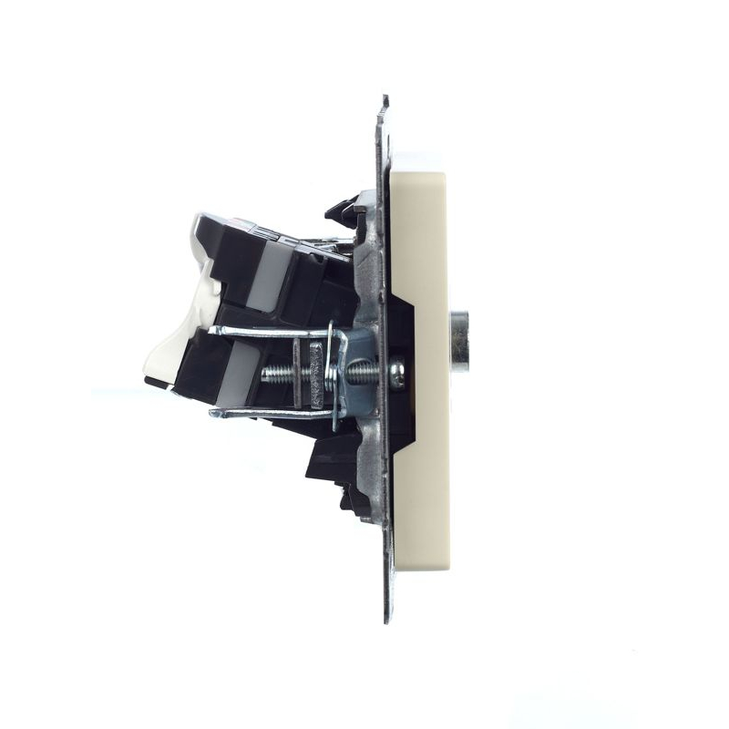 BRITE Розетка двойная TV+RJ45 кат.5E РТВ/РК12-БрКр бежевый IEK