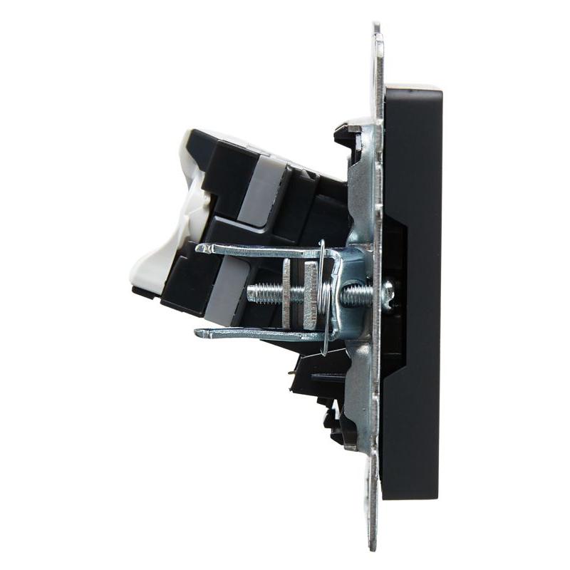 BRITE Розетка компьютерная RJ45 кат.5E РК10-БрГ графит IEK