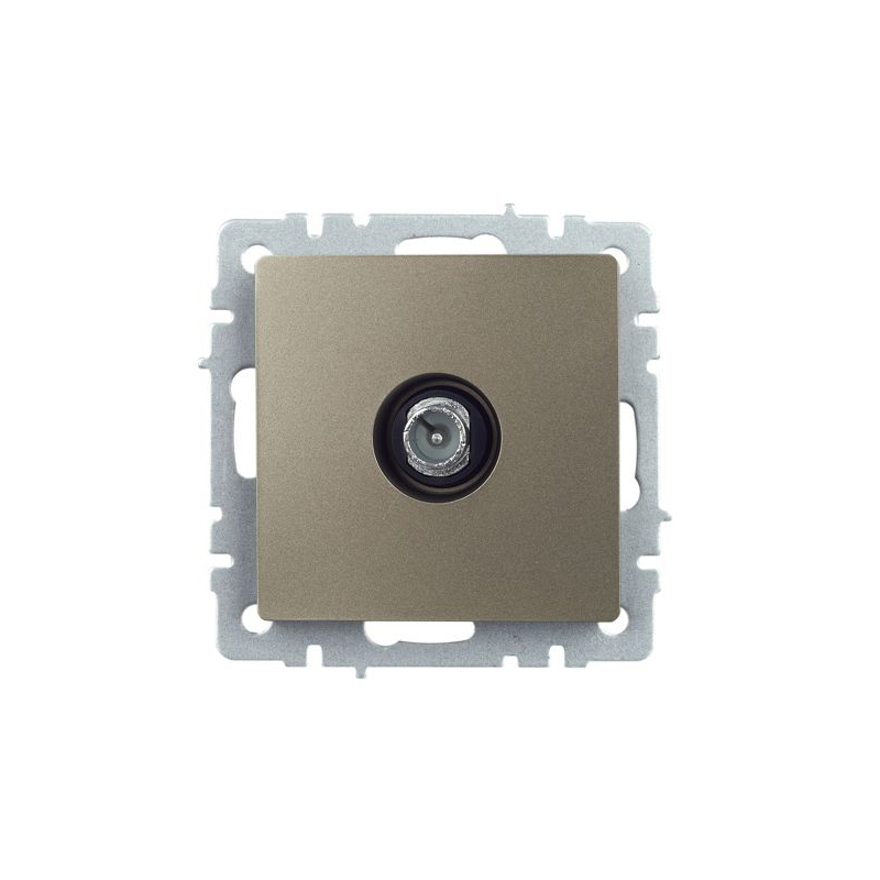 BRITE Розетка TV проходная РТВ10-0-БрШ шампань IEK