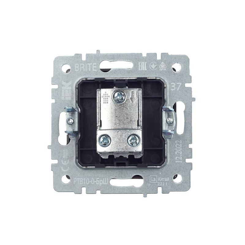 BRITE Розетка TV проходная РТВ10-0-БрШ шампань IEK