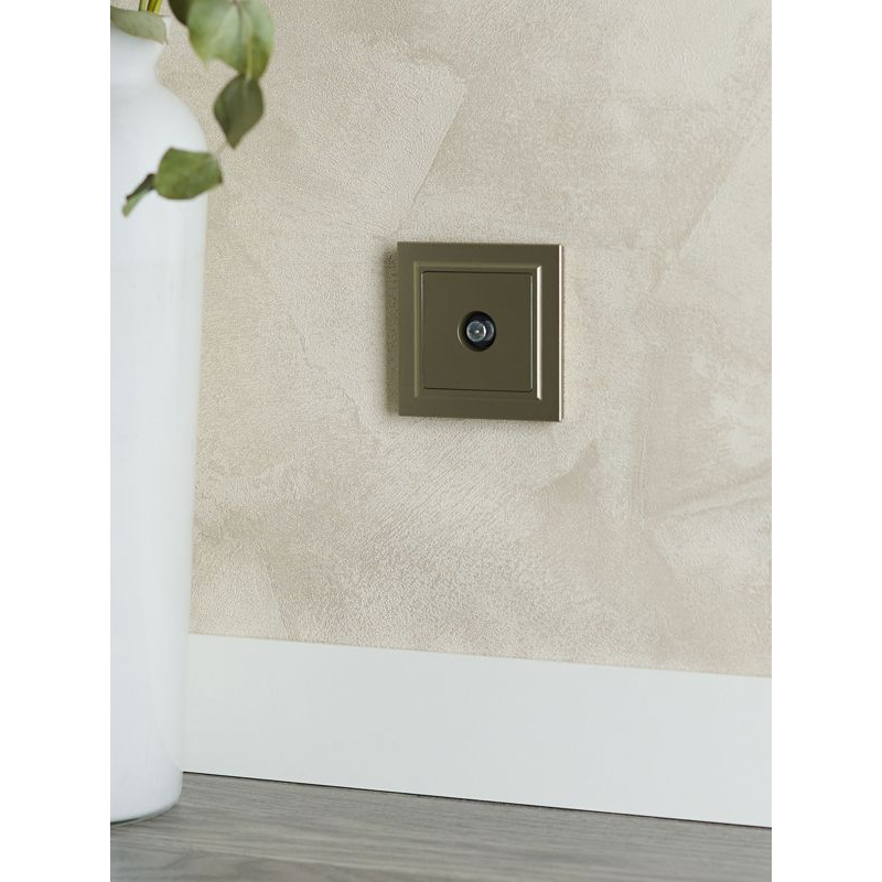 BRITE Розетка TV проходная РТВ10-0-БрШ шампань IEK