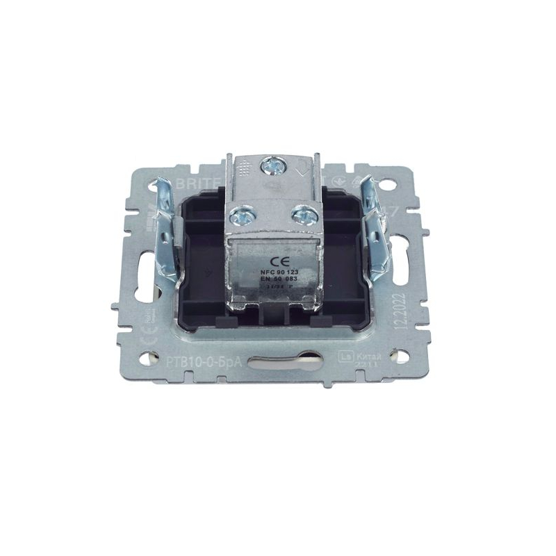 BRITE Розетка TV проходная РТВ10-0-БрА алюминий IEK