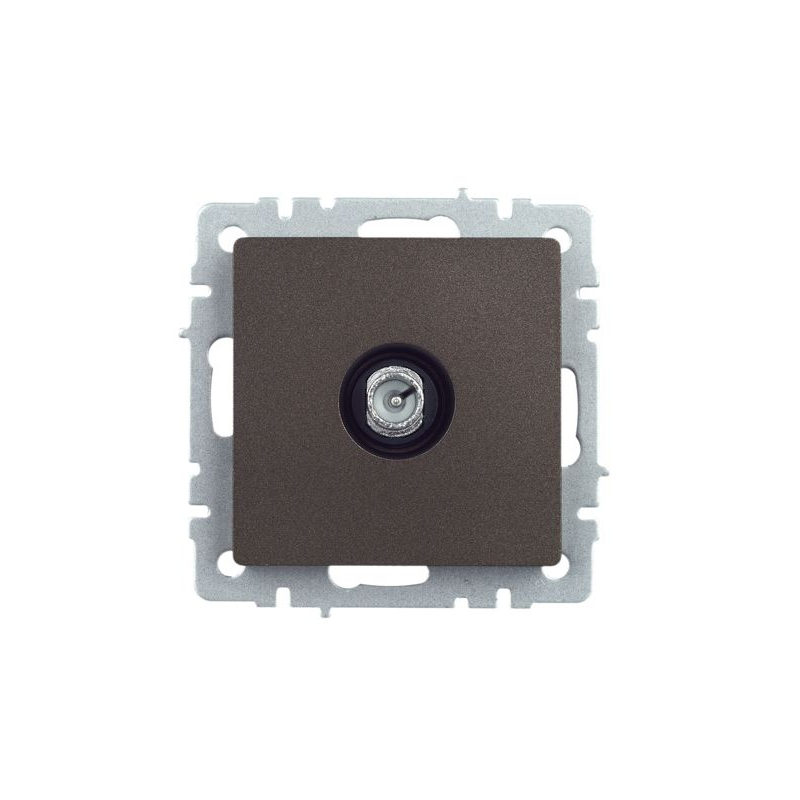 BRITE Розетка TV проходная РТВ10-0-БрТБ темная бронза IEK