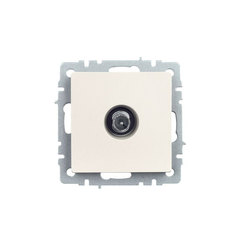 BRITE Розетка TV проходная РТВ10-0-БрЖ жемчуг IEK