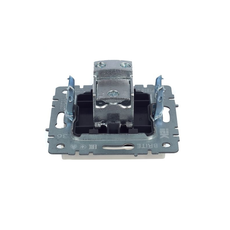 BRITE Розетка TV проходная РТВ10-0-БрЖ жемчуг IEK