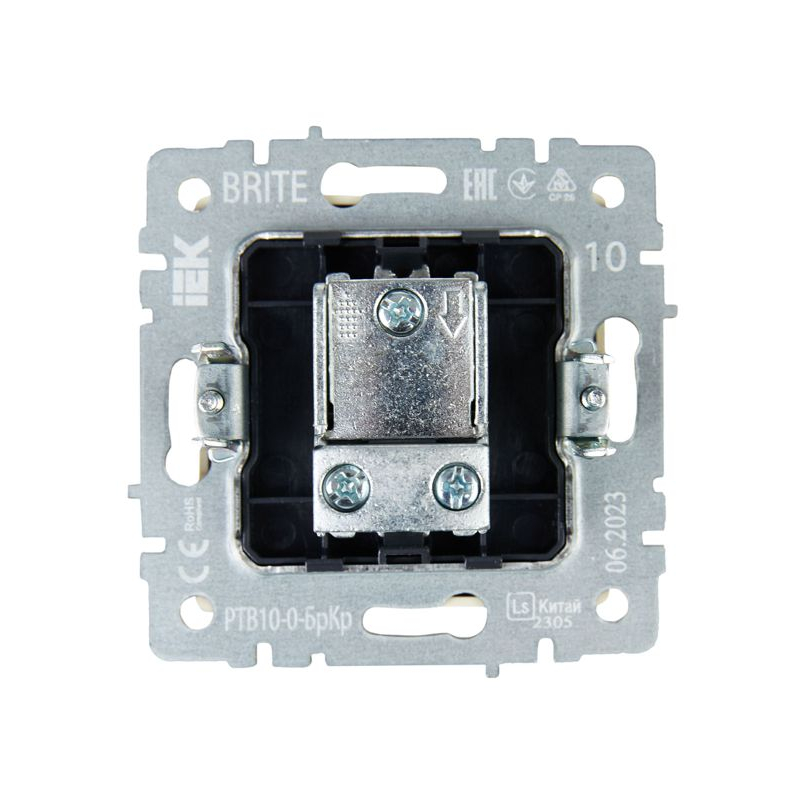 BRITE Розетка TV проходная РТВ10-0-БрКр бежевый IEK