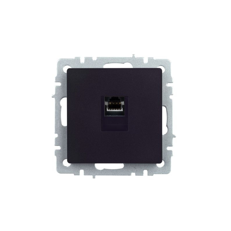 BRITE Розетка компьютерная RJ45 кат.5E РК10-БрЧ черный IEK