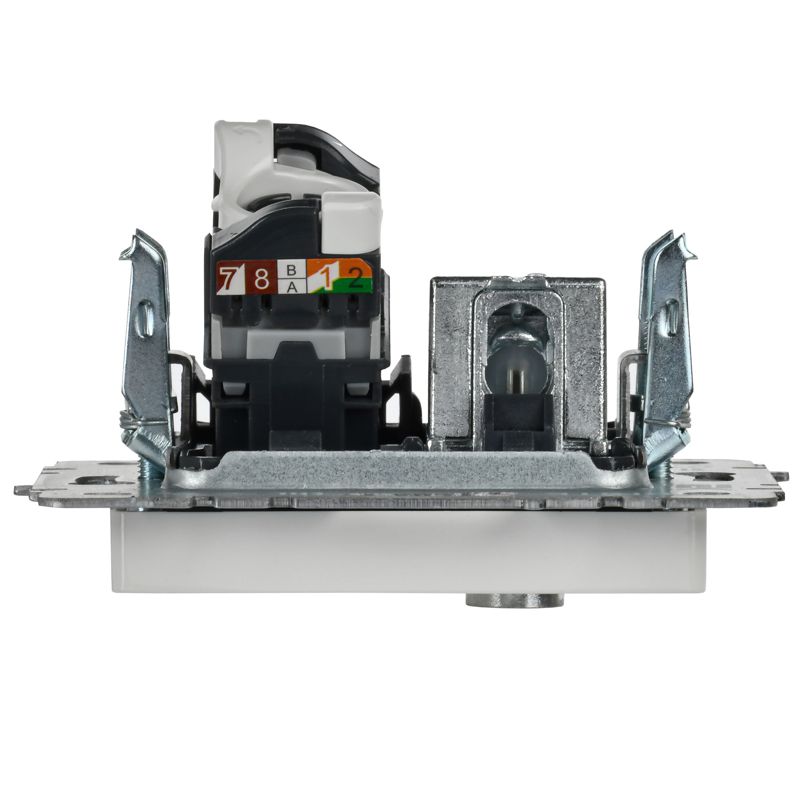 BRITE Розетка двойная TV+RJ45 кат.5E РТВ/РК12-БрБ белый IEK