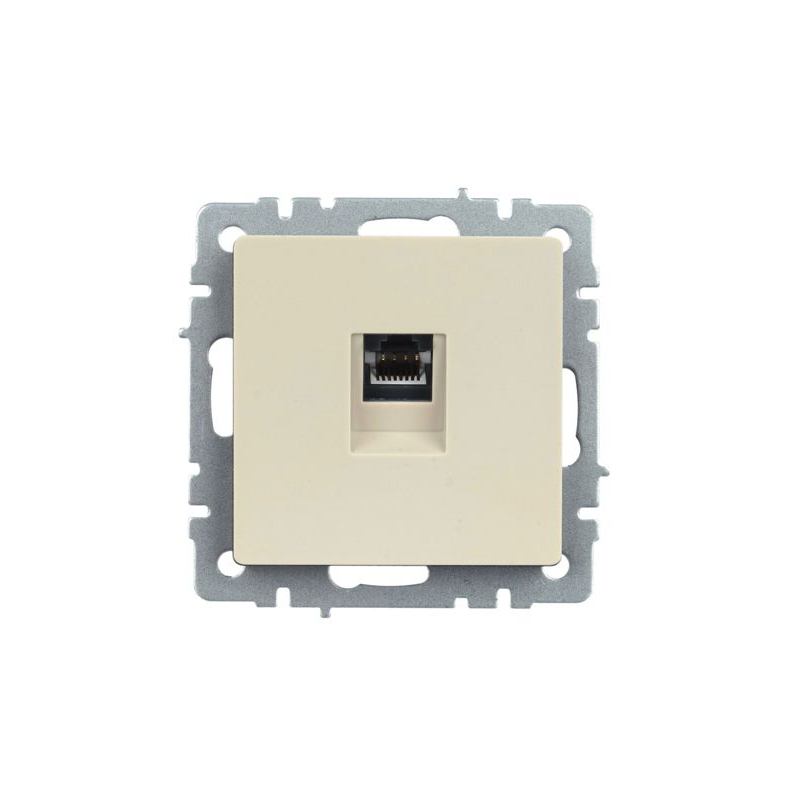 BRITE Розетка компьютерная RJ45 кат.5E РК10-БрКр бежевый IEK